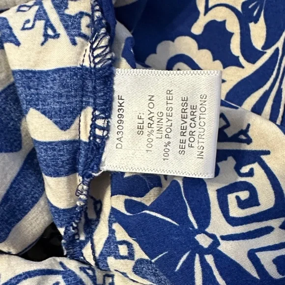 Baltic Born Blue and Cream Maxi Dress Size Medium - Picture 4 of 7